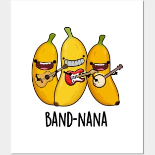 Band-nana Funny Fruit Banana Pun Posters and Art